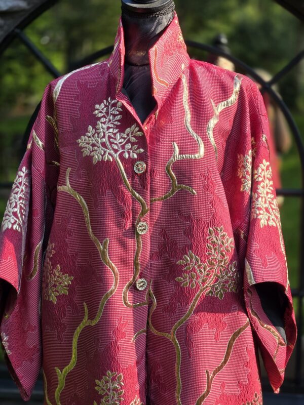 kimono/mantel d 22 "zen puu" punane