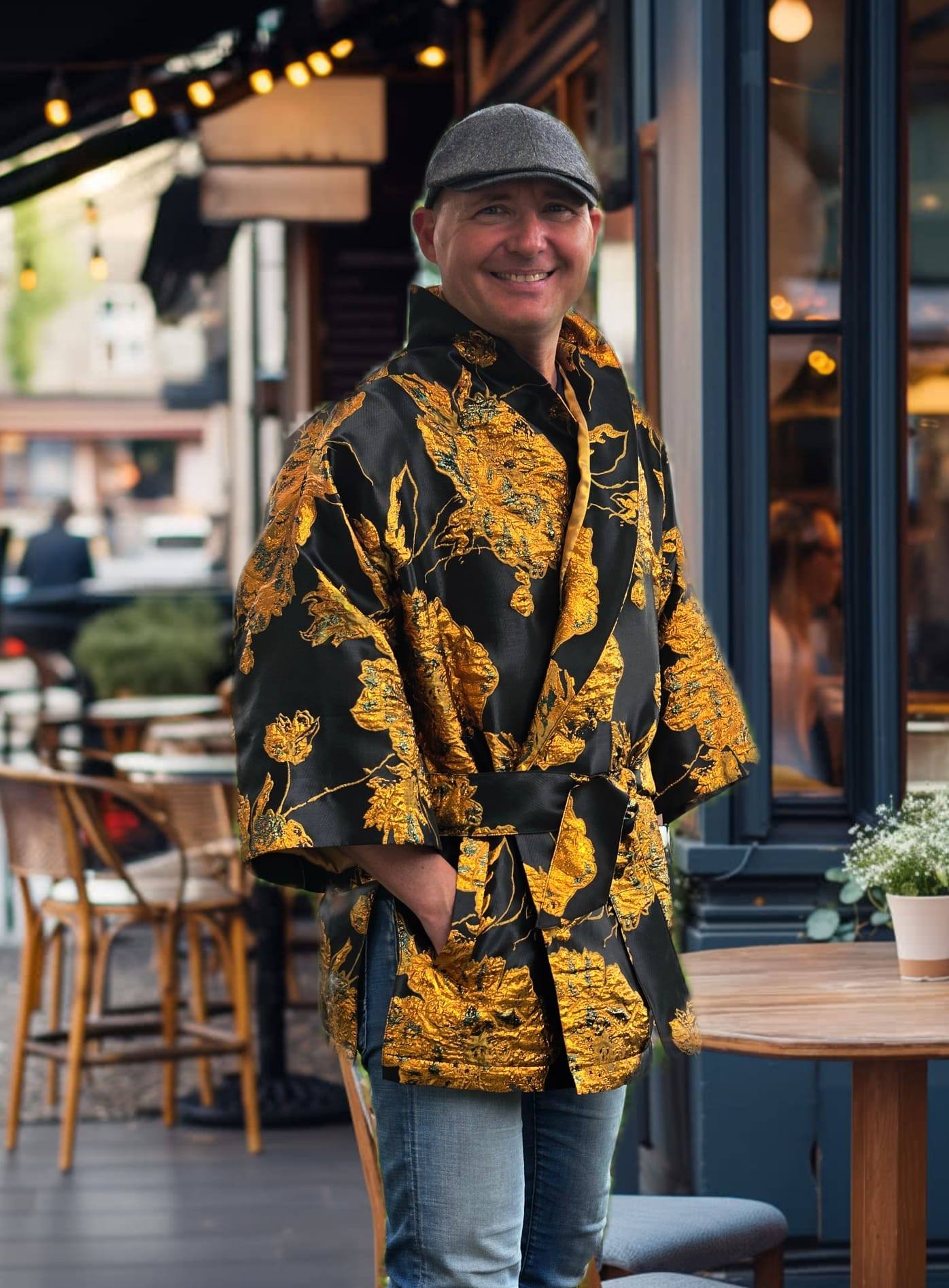 Brokaadist kimonod meestele