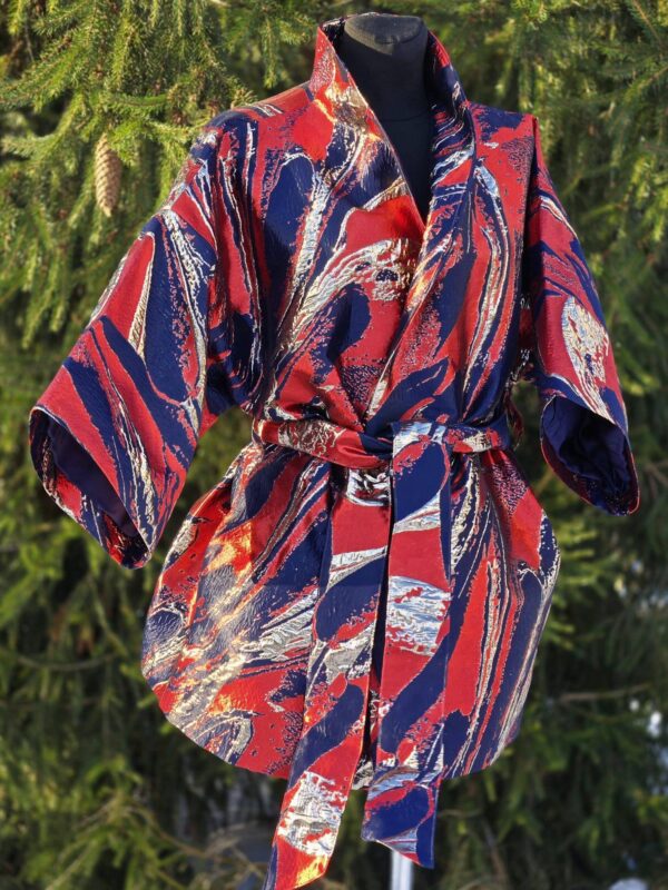 kimono d 9 punane sinine abstrakt