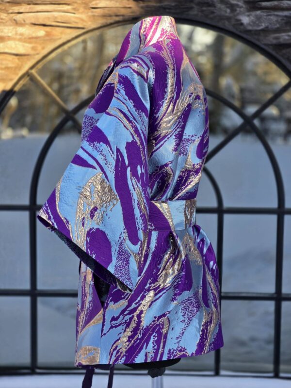 kimono d 9 "lilla abstrakt"