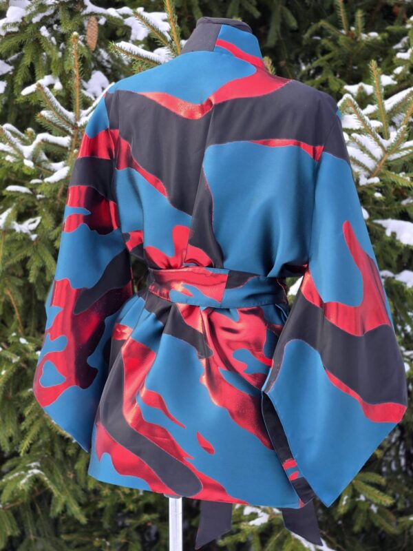 kimono d 4 "tulihobu" punane sinakasroheline