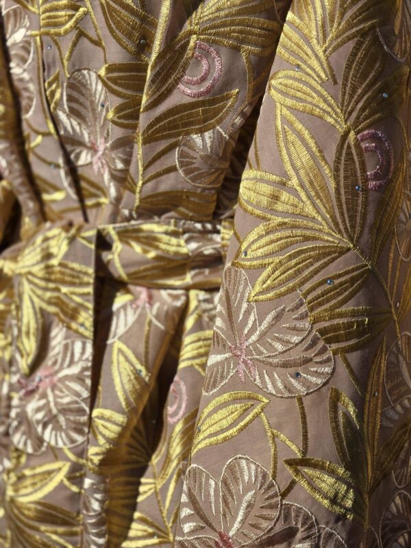 kimono/jakk d 4 "ristikhein" kollane/beež