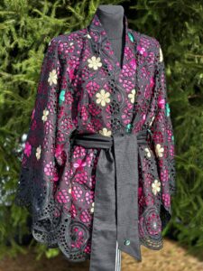kimono/jakk d 4 "võrkpits fuksial"