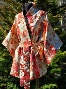 kimono/jakk d 14/5 "Õitega oks" punasel