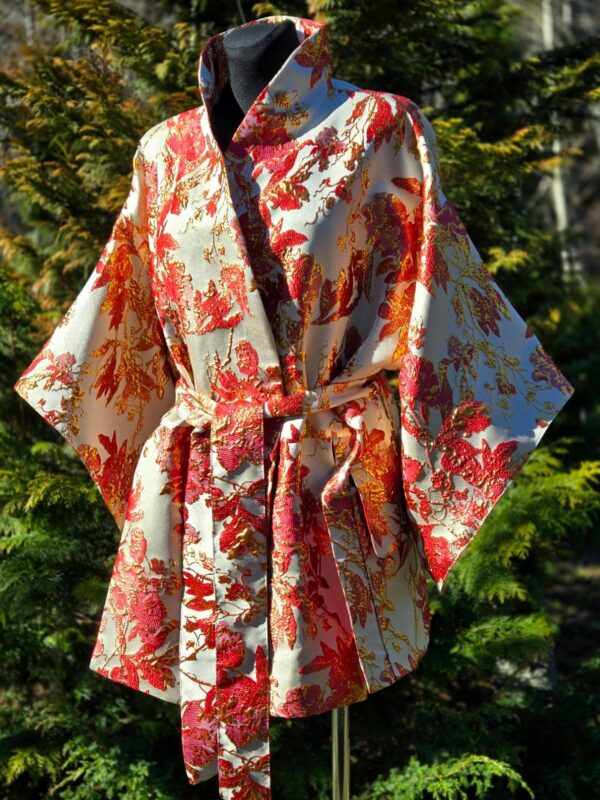 kimono/jakk d 14/5 "Õitega oks" punasel